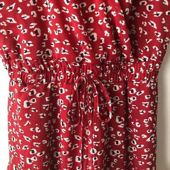Trixxi Red Cheetah Animal Print Romper Small - Picture 5 of 11
